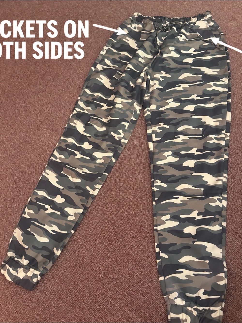 Source Unknown Women's Camouflage Ankle Jogger Pants - Green/Brown